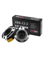 Load image into Gallery viewer, Zeroflex TKO-T3.5 3.5" Titanium Super Car Tweeters (Pair) with view of Packaging Box