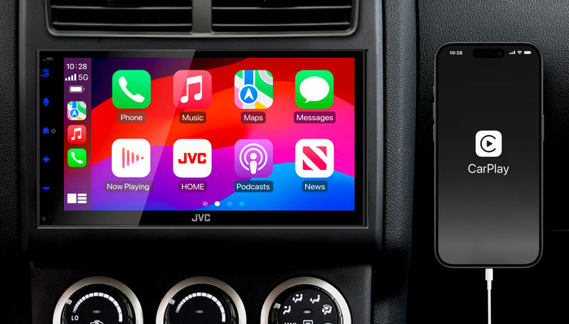 JVC KW-M590BT 6.8" Wired Apple CarPlay & Android Auto Digital Multimedia Receiver