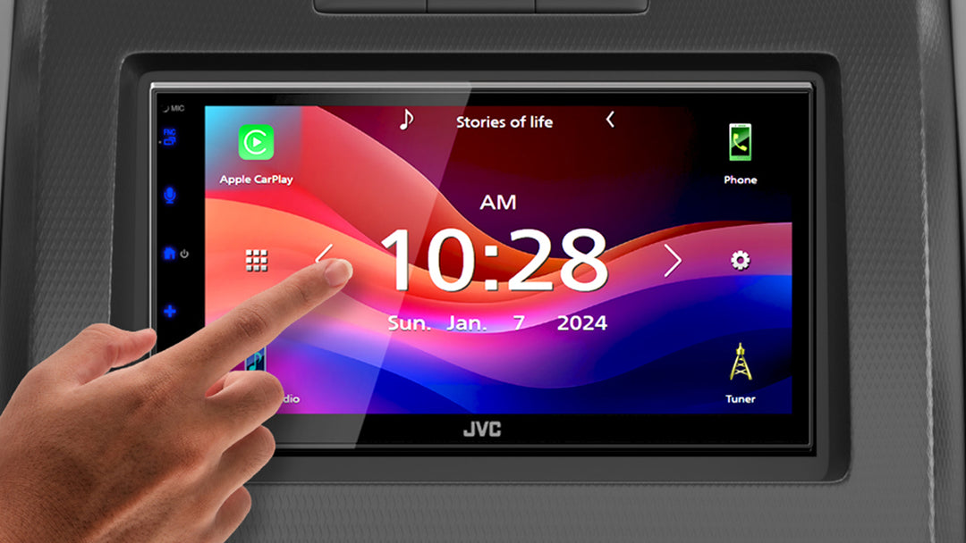 JVC KW-M690BW 6.8" Wireless Apple CarPlay & Android Auto Receiver with Wi-Fi Mirroring