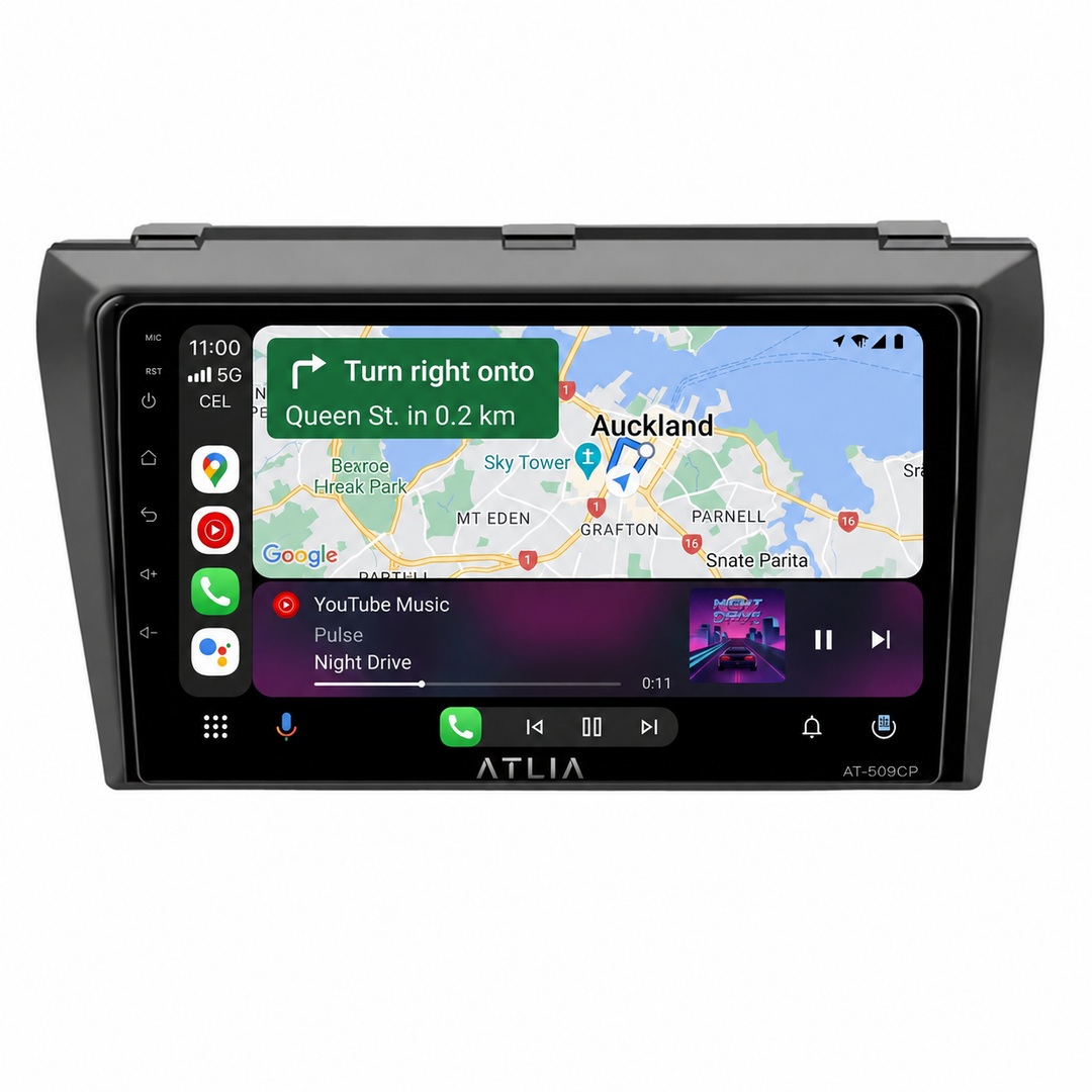Atlia Wireless Apple CarPlay & Android Auto Stereo for Mazda 3 & Axela 2004–2009