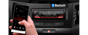 JVC KD-X282BT 1-DIN Bluetooth Car Stereo with Dual Phone and Short Chassis Design